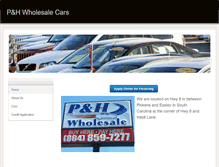 Tablet Screenshot of phwholesalecars.com